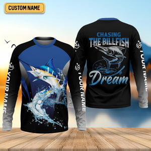 Marlin Fishing, Chasing The Billfish Dream SPF Shirts, Fishing Shirts For Men, Fisherman Gift