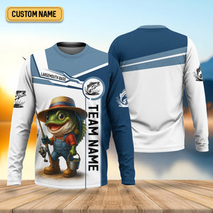 Largemouth Bass Fishing Team Shirt, UV Protection Shirt, Fishing Jersey, Men Long Sleeve Shirt