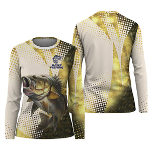 Bass Fishing Shirt, SPF Long Sleeve Shirts Womens, Custom Fishing Shirt, Women Fishing Shirt