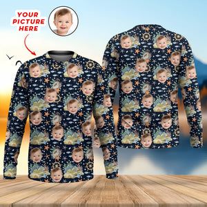 Custom Face Fishing UPF Shirts, Mens Fishing Shirts Long Sleeve, Gift For Fisherman