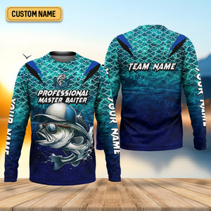 Bass Fishing UPF Shirts, Long Sleeve Sun Shirt, Camo Long Sleeve Shirt, Fishing Shirts For Men