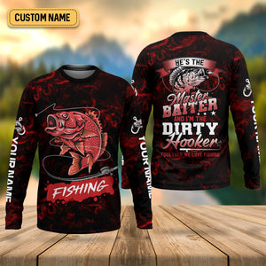 He’s the Master Baiter & I’m the Dirty Hooker SPF Shirts, Fishing Shirts For Men, Fisherman Gift