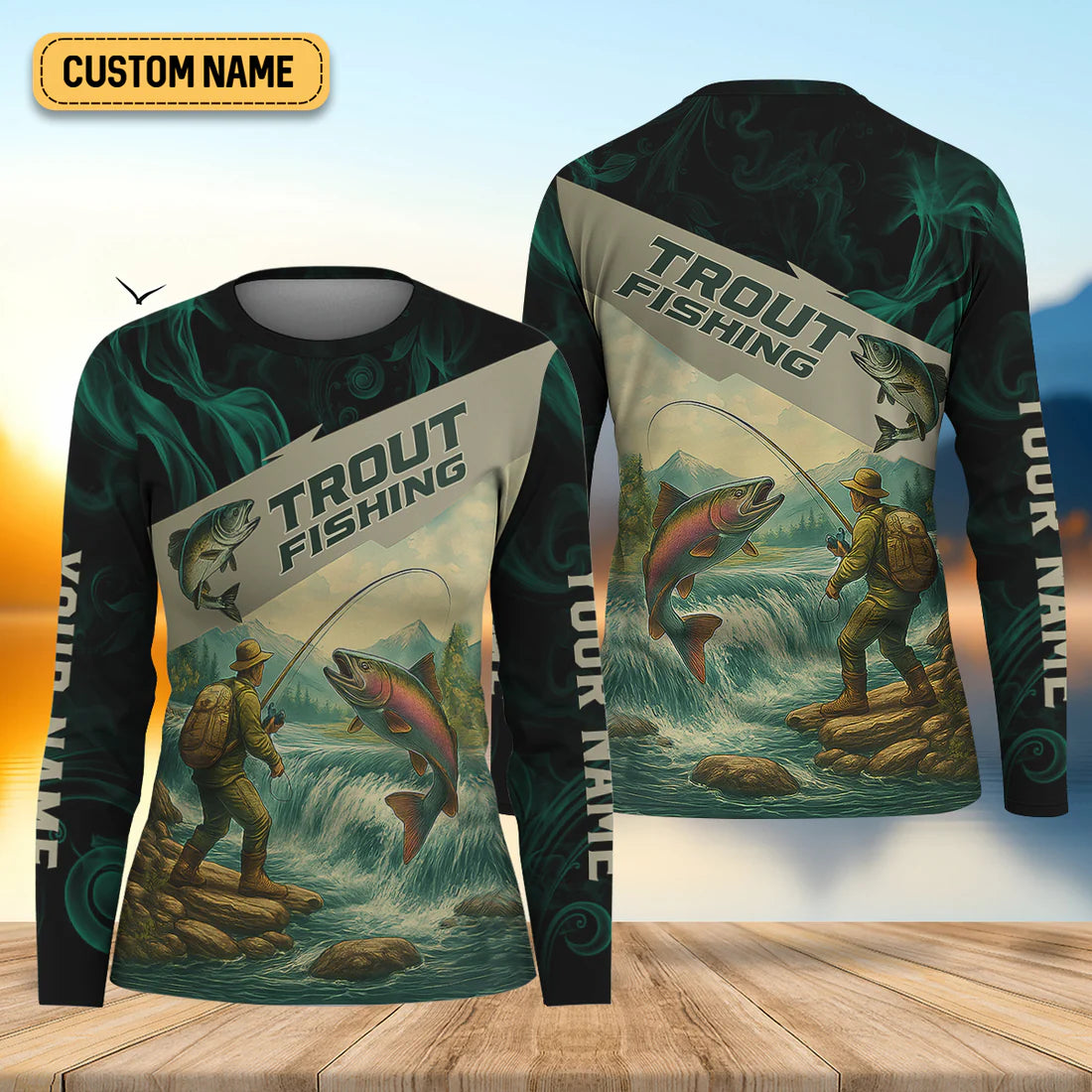 Rainbow Trout Fishing Women SPF Shirt, Fishing Gift Ideas, Women Fishing Shirt