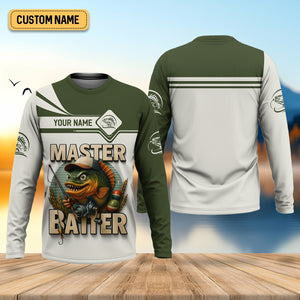 Master Baiter SPF Shirts, Long Sleeve Sun Shirt, Fishing Shirts For Men