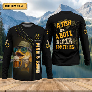 Fish And Beer Fishing UV Shirts, Funny Fishing Shirt, Gift For Fisherman, Fishing Shirts For Men