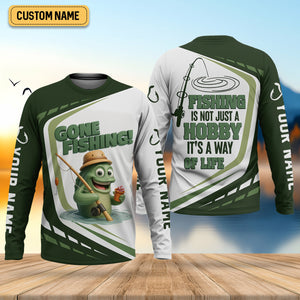Gone Fishing, Fishing Is Not Just A Hobby, It's A Way Of Life SPF Shirts, Fishing Shirts For Men, Fisherman Gift
