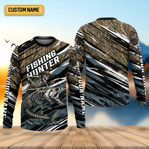 Fishing Hunter Camo Fishing Shirt, UV Protection Shirt, Presents For Fishermen