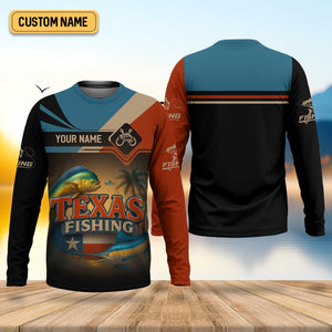 Texas Fishing Patriotic Fishing Shirt, SPF Shirt For Men, Custom Fishing Shirt, Presents For Fishermen