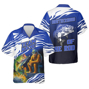 Brotherhood Of The Rod, Bigfoot Fishing Shirt, Long Sleeve Sun Shirt, Presents For Fishermen