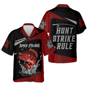Bass Fishing Shirts, Hunt - Strike - Rule, SPF Long Sleeve Shirts, Fishing Shirts For Men