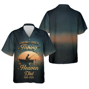 Fishing In Heaven SPF Shirt, Custom Fishing Shirt, Presents For Fishermen, Fishing Memorial Gift