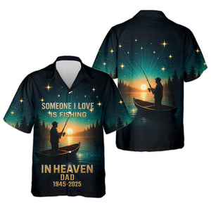 Fishing In Heaven Custom Memorial Shirt, SPF Shirt For Men, Presents For Fishermen, Bass Fishing