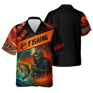 Reaper Fishing Mens SFP Shirt, Fisherman Halloween Costume, Fisherman Gift, Fishing Shirts For Men