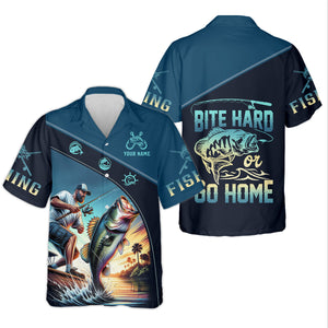 Bite Hard or Go Home Shirts, SPF Long Sleeve Shirts Womens, Female Fishing Shirts