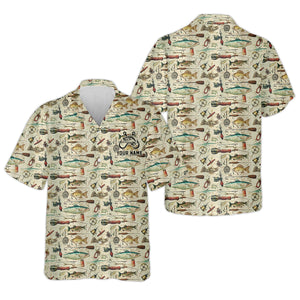 Fishing Gear Items SPF Long Sleeve Shirts, Custom Fishing Shirt, Men Long Sleeve Shirt