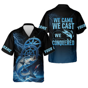 We Came We Saw We Conquered, Casting Fish, SPF Shirt, Custom Fishing Shirt, Men Long Sleeve Shirt