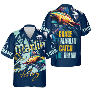 Marlin Fishing, Chase The Marlin - Catch The Dream SPF Shirts, Fishing Shirts For Men, Fisherman Gift
