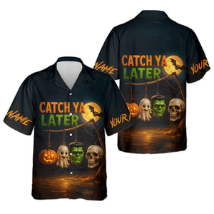 Catch Ya Later Fisherman Outfit, Long Sleeve Fishing Shirts, Mens Casual Shirts