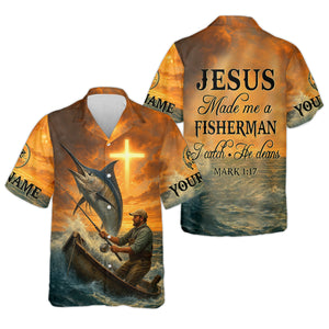 I Catch He Cleans, Bible Verse T-Shirt, Funny Fishing Shirt, SPF Shirt For Men, Gift For Fisherman