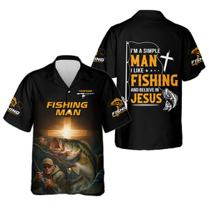 I Like Fishing And Believe In Jesus Shirts, SPF Long Sleeve Shirts, Fishing Shirts For Men, Fisherman Gift