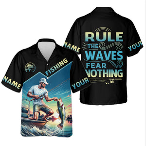 Fishing Shirts, Rule The Waves Fear Nothing, SPF Long Sleeve Shirts Womens, Female Fishing Shirts