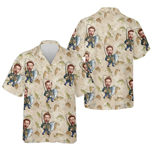 Custom Face Fishing Man SPF Shirt For Men, Funny Fishing Shirt, Presents For Fishermen