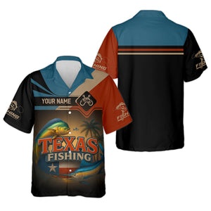 Texas Fishing Patriotic Fishing Shirt, SPF Shirt For Men, Custom Fishing Shirt, Presents For Fishermen