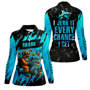 Shark Fishing UPF Shirts, Women Fishing Shirt, SPF Long Sleeve Shirts Womens