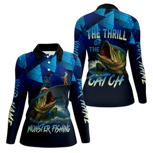 Monster Fishing SPF Shirts, The Thrill of The Catch Fishing Shirts, Fishing Shirts For Women, Ladies Fishing Shirts