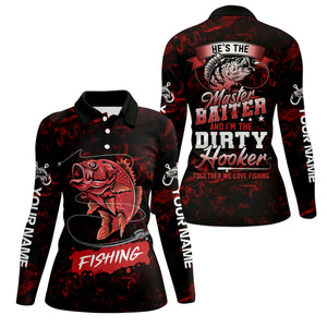 He’s the Master Baiter & I’m the Dirty Hooker, Fishing Women SPF Shirt, Women Fishing Shirt, Funny Fishing Shirt