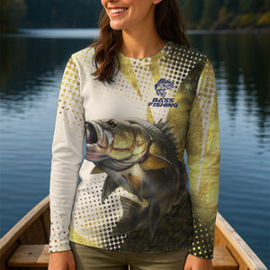 Bass Fishing Shirt, SPF Long Sleeve Shirts Womens, Custom Fishing Shirt, Women Fishing Shirt