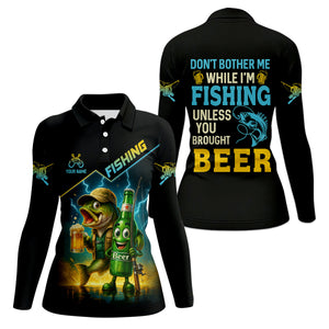 Don't Bother Me While I'm Fishing Unless You Brought Beer Funny Fishing Shirt, SPF Shirt, Women Fishing Shirt