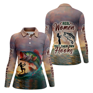 Real Women Bait Their Own Hooks Fishing UPF Shirts, Women Fishing Shirt, Fishing Gift Ideas