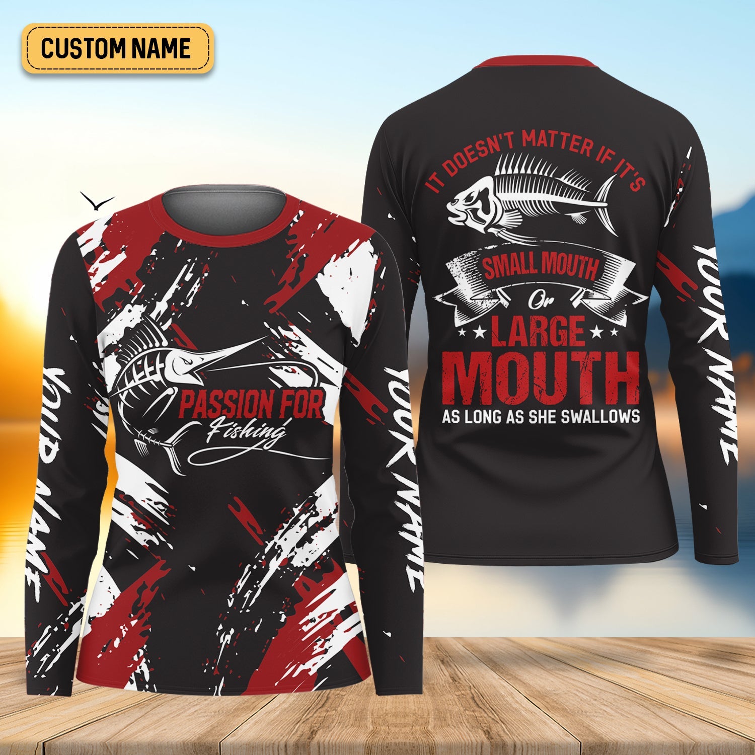 Passion for Fishing Shirts, SPF Long Sleeve Shirts Womens, Female Fishing Shirts