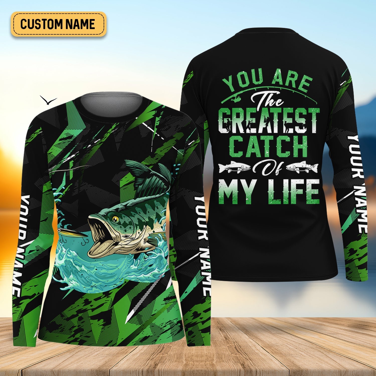 Bass Fishing UPF Shirts, You Are The Createst Catch of My Life, Women Fishing Shirt, SPF Long Sleeve Shirts Womens