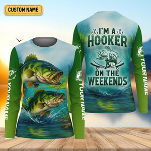 I'm A Hooker Fishing UV Shirts, Funny Fishing Shirt, Women Fishing Shirt, Bass Fishing