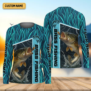 Teal Blue Tournament Fishing Shirts, SPF Long Sleeve Shirts Womens, Female Fishing Shirts