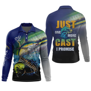Just One More Cast I Promise UPF Fishing Shirts, Funny Fishing Shirts, Fishing Shirt For Men
