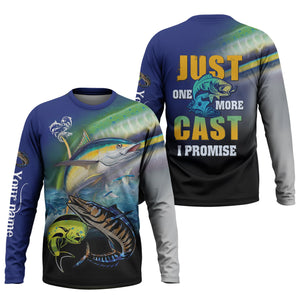 Just One More Cast I Promise UPF Fishing Shirts, Funny Fishing Shirts, Fishing Shirt For Men