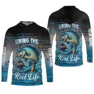 Living The Reel Life UPF Fishing Shirts, Long Sleeve Fishing Shirts, Funny Fishing Shirt, Gag Gifts For Men