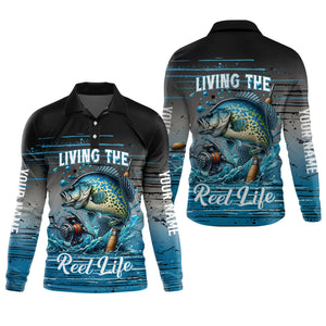 Living The Reel Life UPF Fishing Shirts, Long Sleeve Fishing Shirts, Funny Fishing Shirt, Gag Gifts For Men
