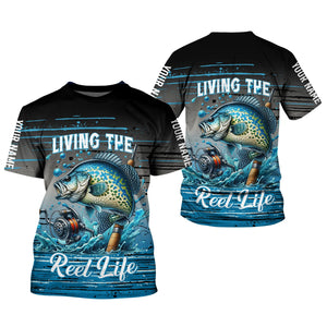 Living The Reel Life UPF Fishing Shirts, Long Sleeve Fishing Shirts, Funny Fishing Shirt, Gag Gifts For Men