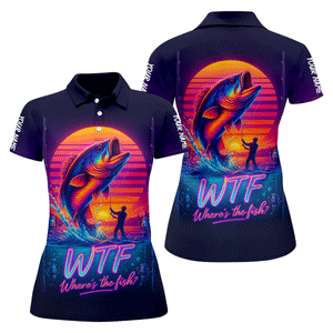 WTF Where Is The Fish Mens Fishing UPF Shirts, Long Sleeve Fishing Shirts, Hooded Sun Shirt, UV Shirts For Men