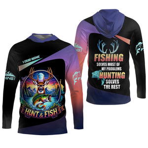 Fishing Hunting Mens Hooded UPF Shirt, Long Sleeve Fishing Shirts, SPF Shirts For Men, Mens Casual Shirts