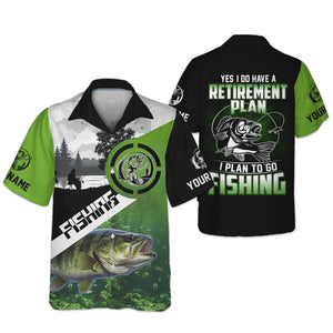 Yes I Do Have Retirement Plan To Go Fishing SPF Shirts For Men, Funny Fishing Shirts, Gag Gifts For Men