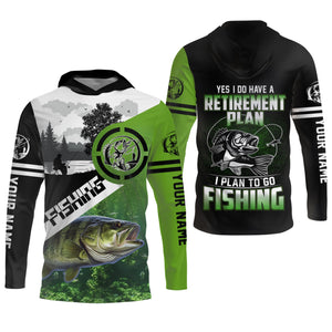 Yes I Do Have Retirement Plan To Go Fishing SPF Shirts For Men, Funny Fishing Shirts, Gag Gifts For Men