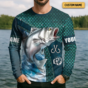 Fishing Saved Me From Becoming a Pornstar SPF Shirts For Men, Funny Fishing Shirts, Men Long Sleeve Shirt