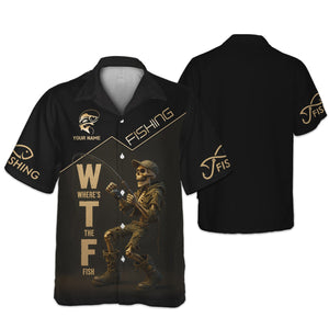 Where's The Fish, Funny Skeleton Fishing Shirts, UPF Fishing Shirts, Gag Gifts For Men, Funny Fishing Shirt