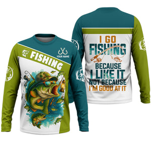 I Like Fishing Fishing UPF Shirts, Breathable Long Sleeve Shirt, Funny Fishing T-Shirt, Men Long Sleeve Shirt