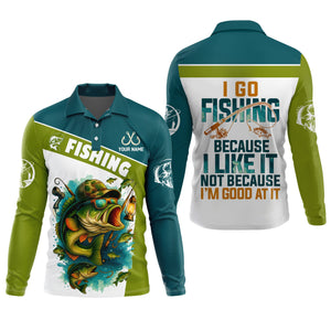 I Like Fishing Fishing UPF Shirts, Breathable Long Sleeve Shirt, Funny Fishing T-Shirt, Men Long Sleeve Shirt
